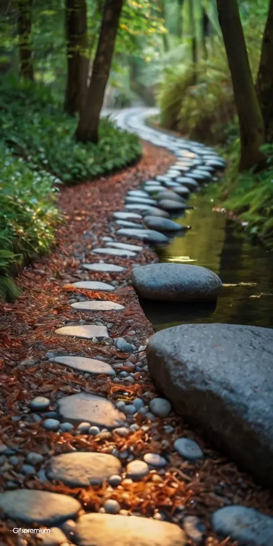 A beautiful path made stones 1 wallpaper phone 4K Gifspremium