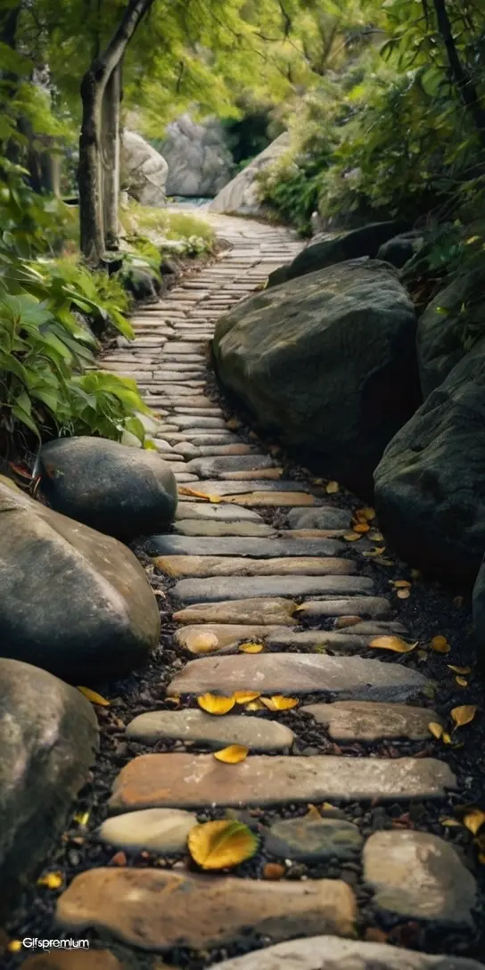 A beautiful path made stones 2 wallpaper phone 4K Gifspremium