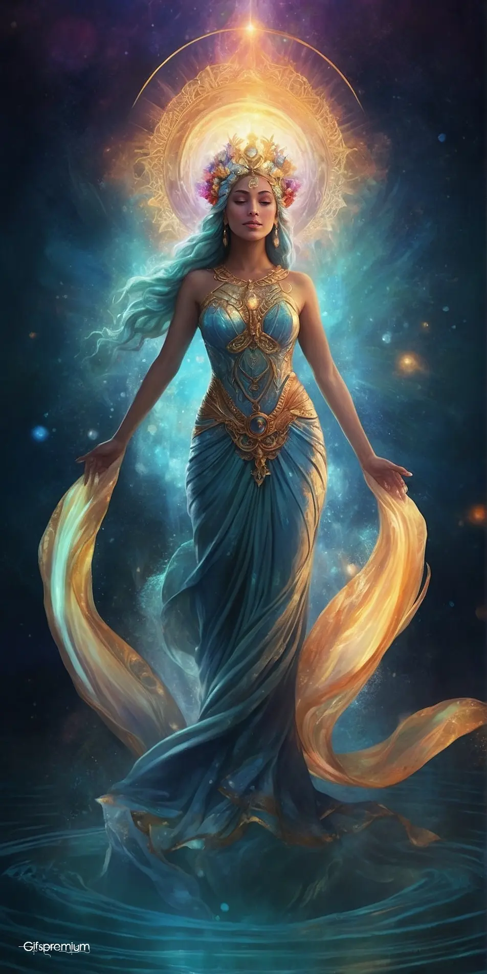 Aquarius Goddess wallpaper phone 4K Gifspremium