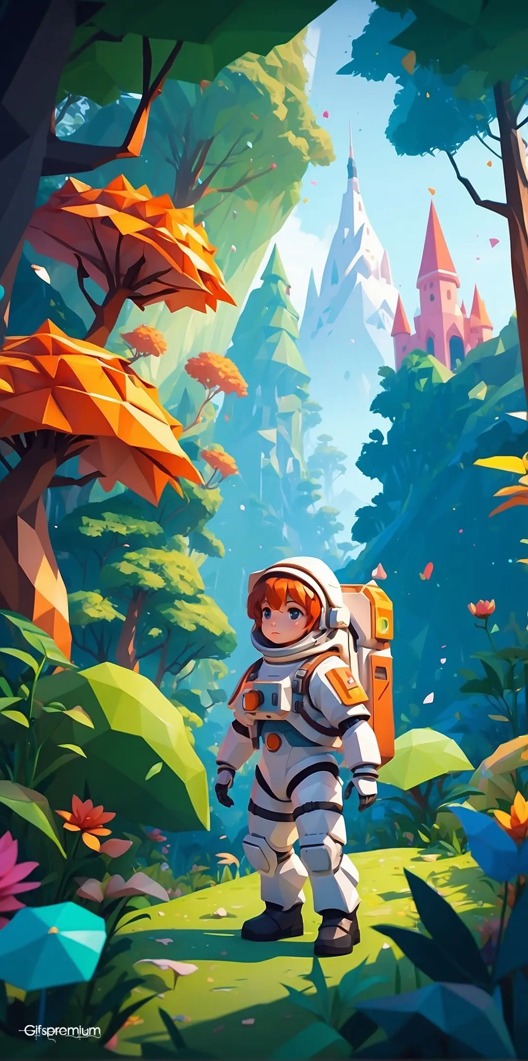 Astronaut anime wallpaper phone 4K Gifspremium