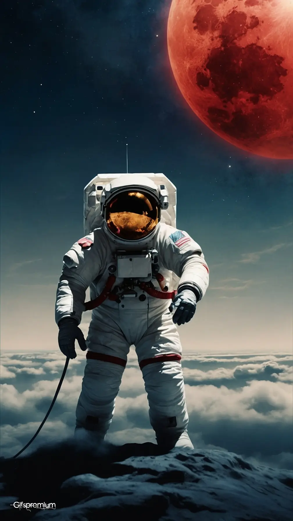 Astronaut v2 wallpaper phone 4K Gifspremium