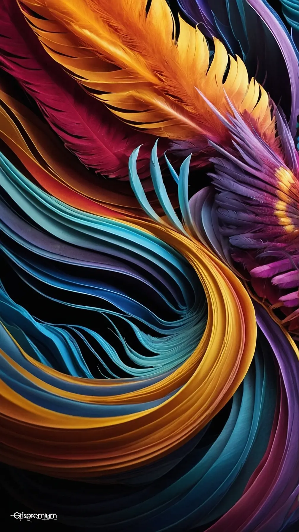 Beautiful phoenix 2 wallpaper phone 4K Gifspremium