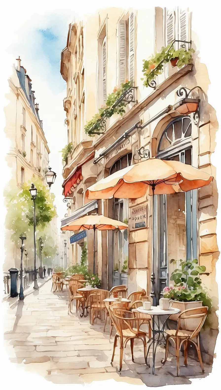 Charming Parisian street wallpaper phone 4K Gifspremium