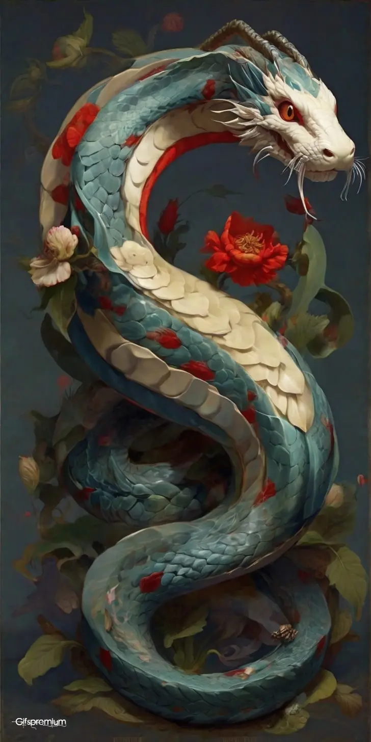 Chinese Zodiac Snake 2 wallpaper phone 4K Gifspremium