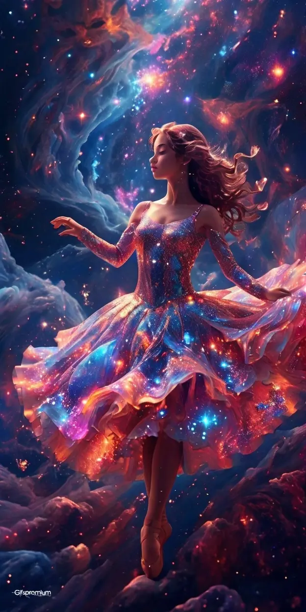 Cosmic dress 1 wallpaper phone 4K Gifspremium