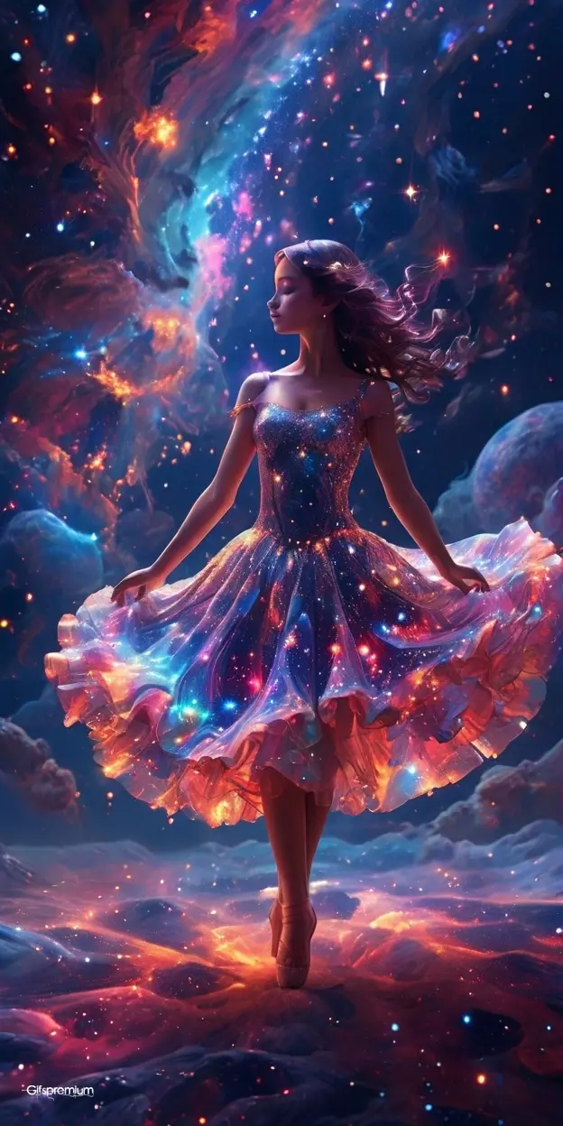 Cosmic dress 2 wallpaper phone 4K Gifspremium