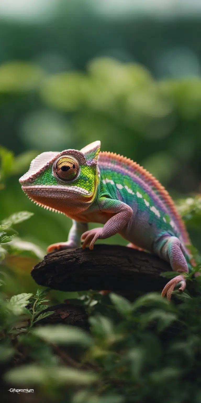 Cute chameleon wallpaper phone 4K Gifspremium