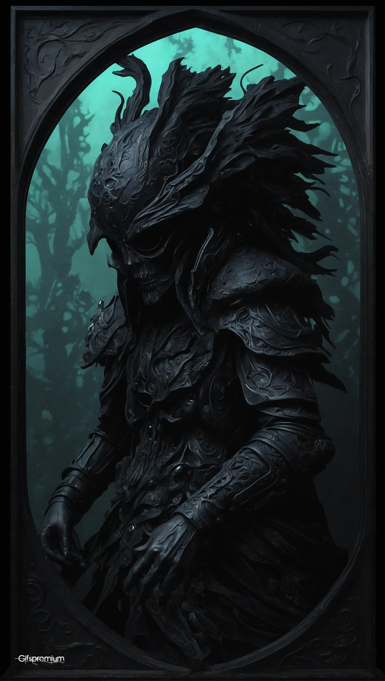 Death black wallpaper phone 4K Gifspremium