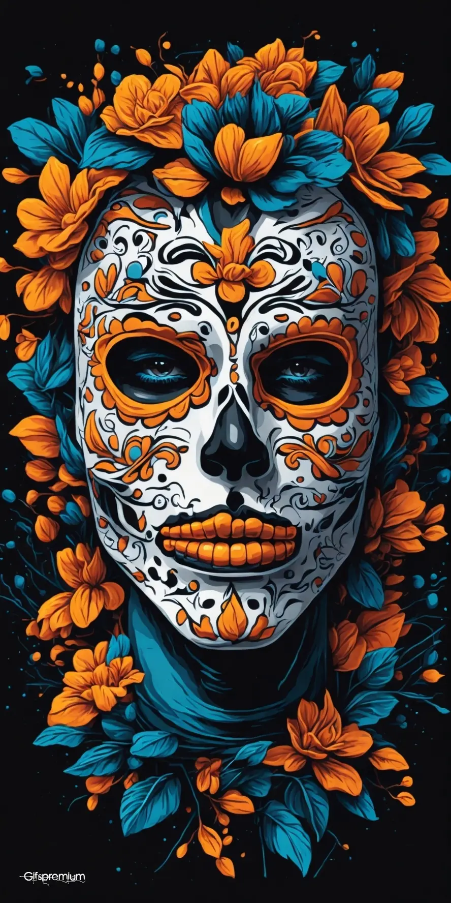 El Dia de los muertos wallpaper phone 4K Gifspremium