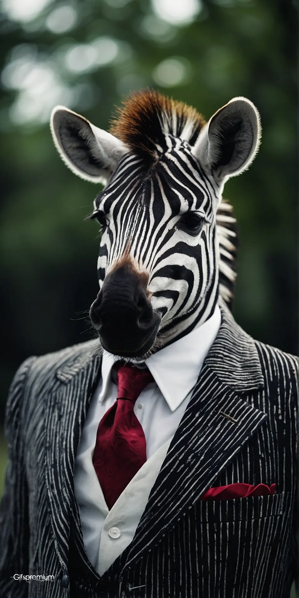 Gentleman zebra wallpaper phone 4K Gifspremium