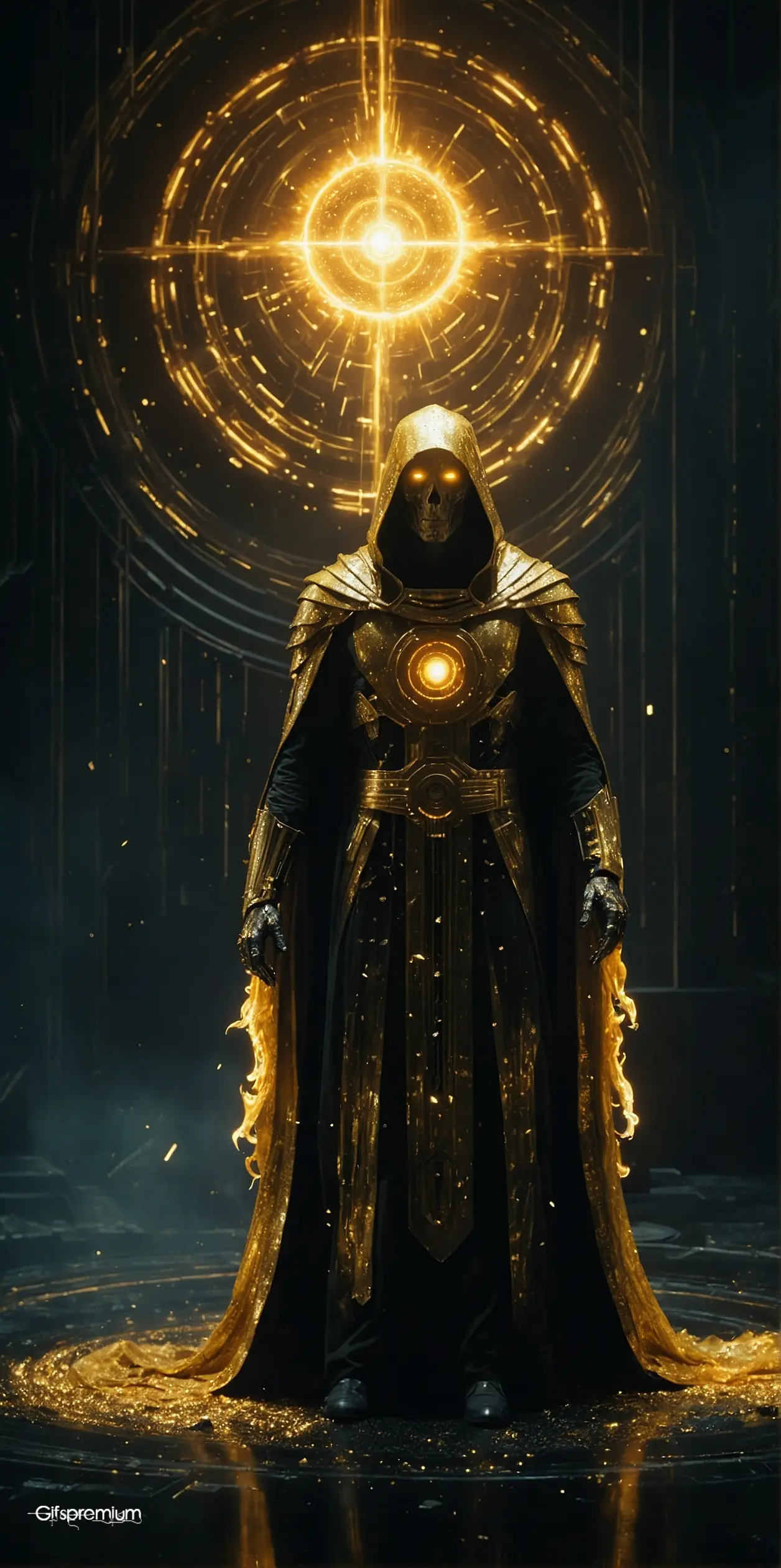 Golden priest 1 wallpaper phone 4K Gifspremium