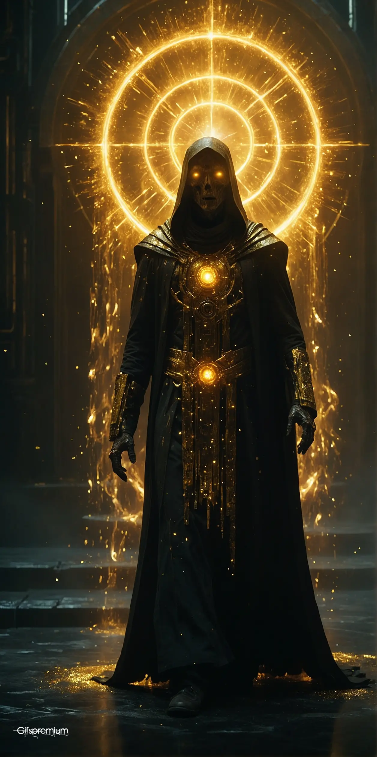 Golden priest 2 wallpaper phone 4K Gifspremium