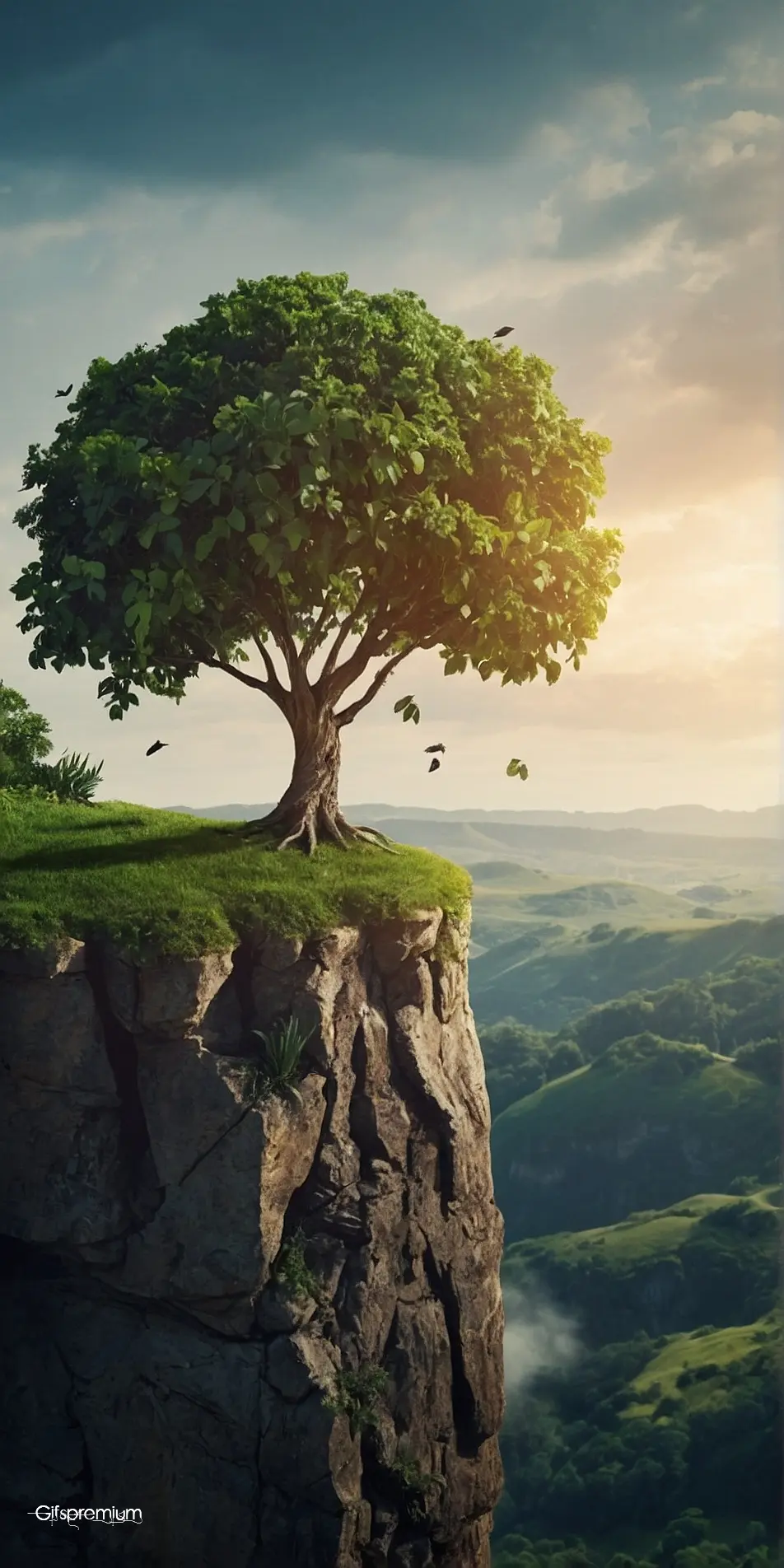 Growth tree wallpaper phone 4K Gifspremium