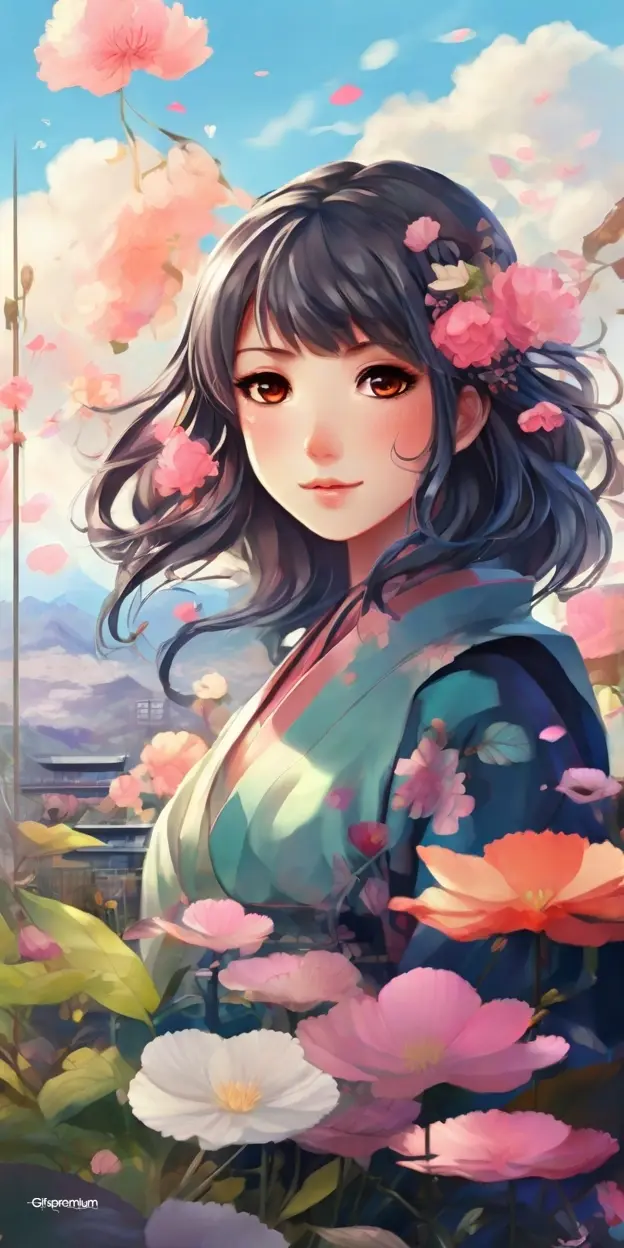 Japan anime beauty wallpaper phone 4K Gifspremium