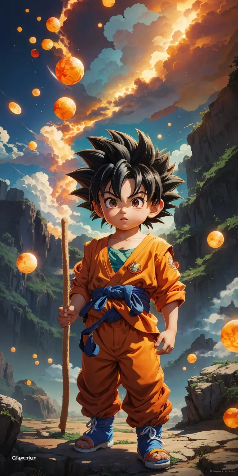 Kid Goku wallpaper phone 4K Gifspremium