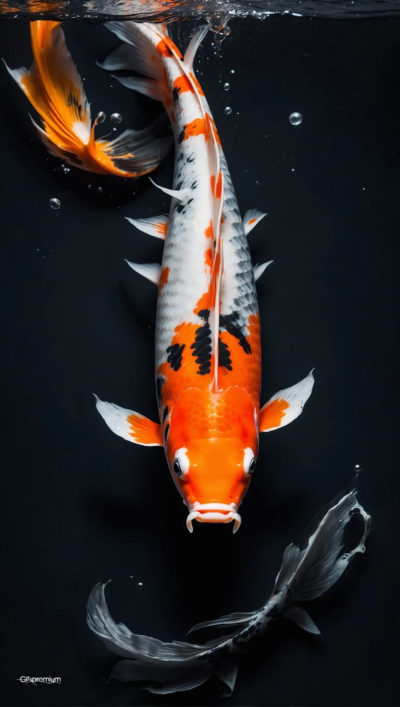 Koi fish 2 wallpaper phone 4K Gifspremium