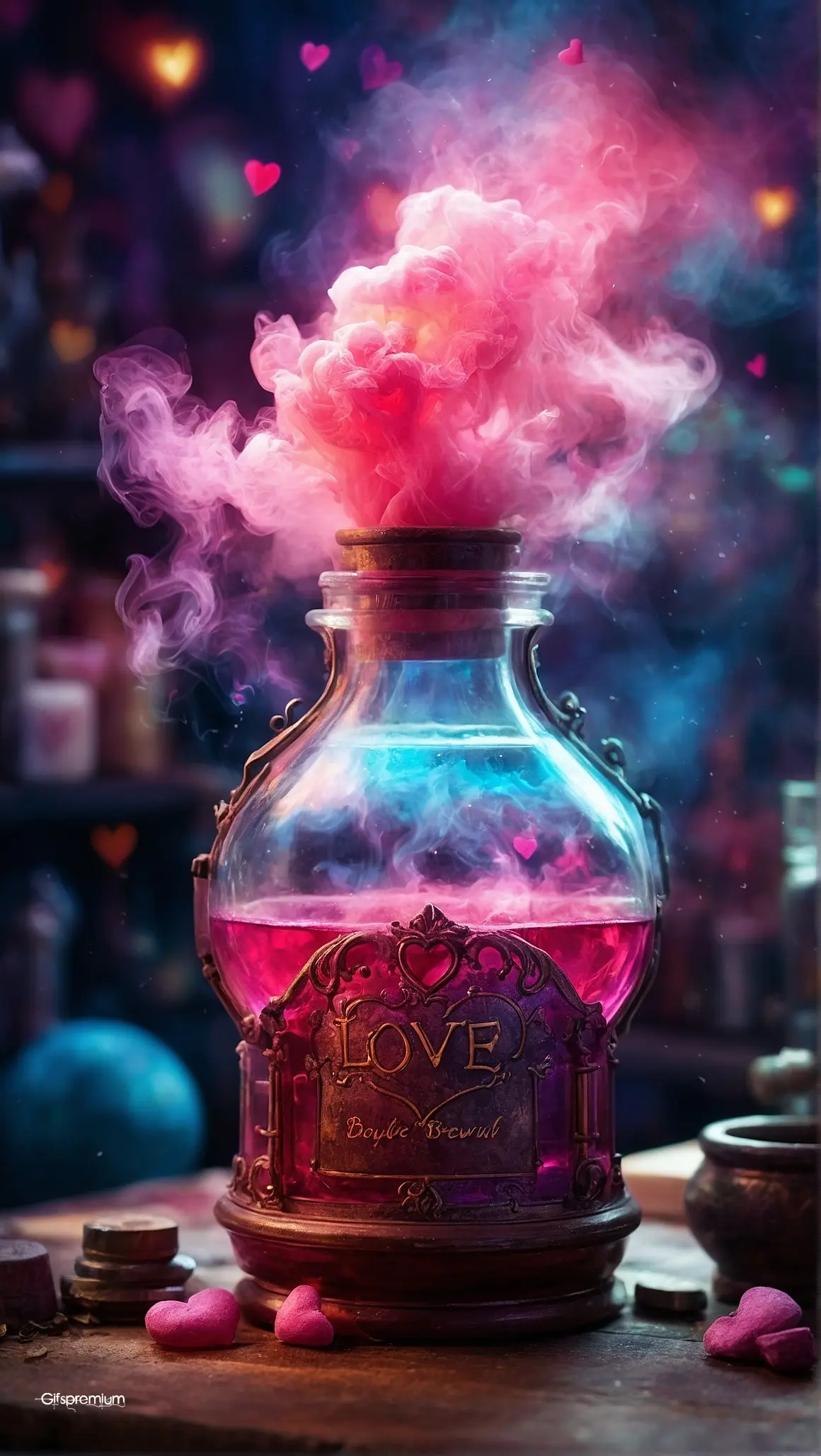 Love potion wallpaper phone 4K Gifspremium