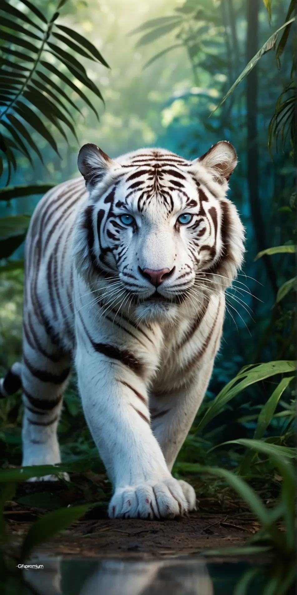 Majestic white tiger1 wallpaper phone 4K Gifspremium