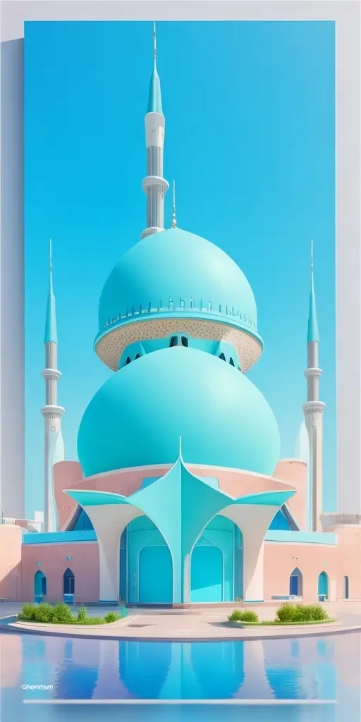 Modern mosque 1 wallpaper phone 4K Gifspremium