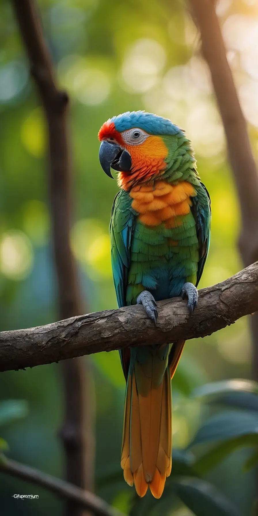 Parrot forest wallpaper phone 4K Gifspremium