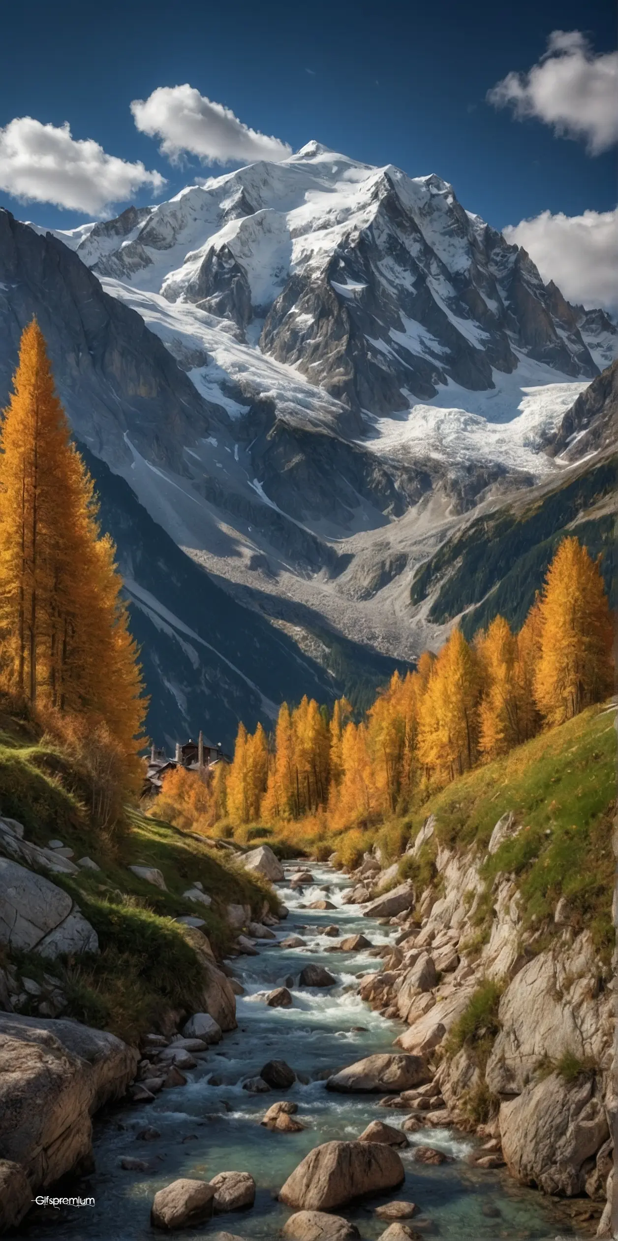 Photography of the Mont Blanc 2 wallpaper phone 4K Gifspremium