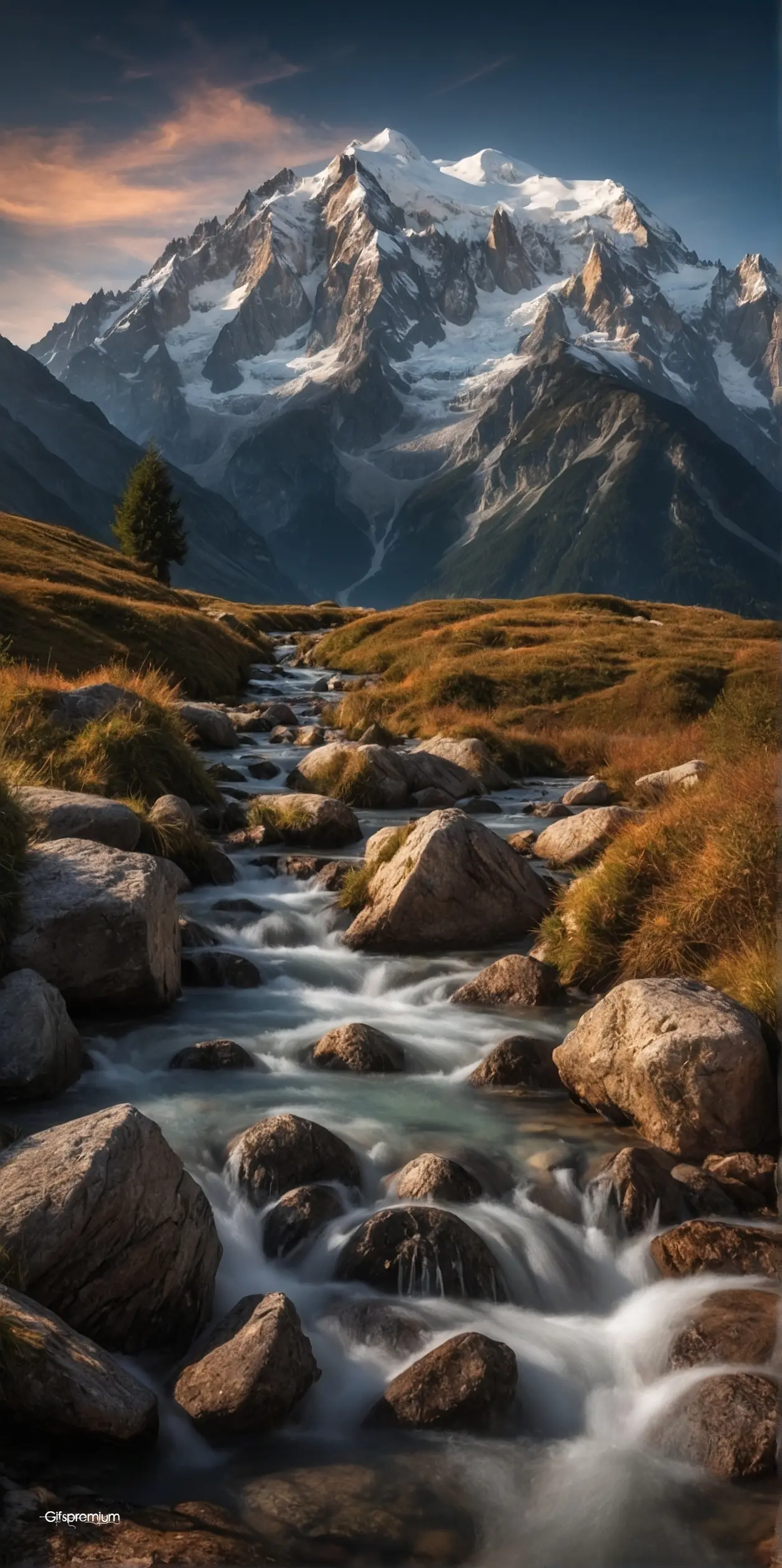 Photography of the Mont Blanc 3 wallpaper phone 4K Gifspremium