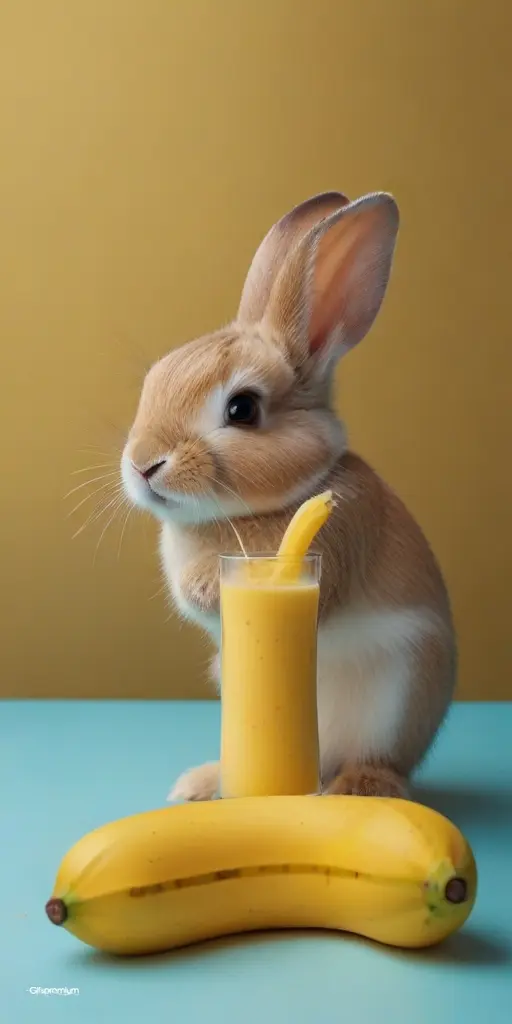 Rabbit banana 1 wallpaper phone 4K Gifspremium