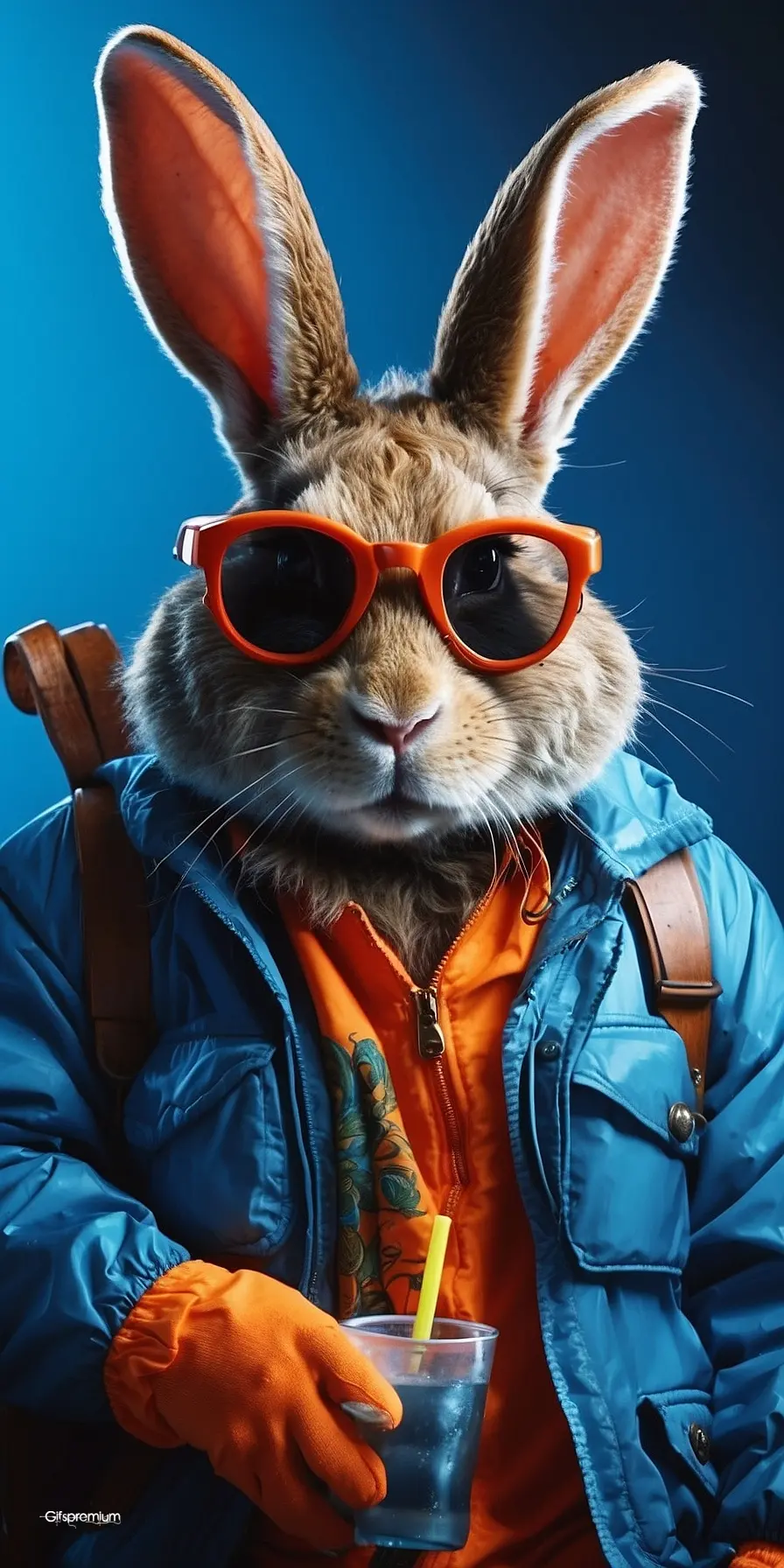 Rabbit cool wallpaper phone 4K Gifspremium