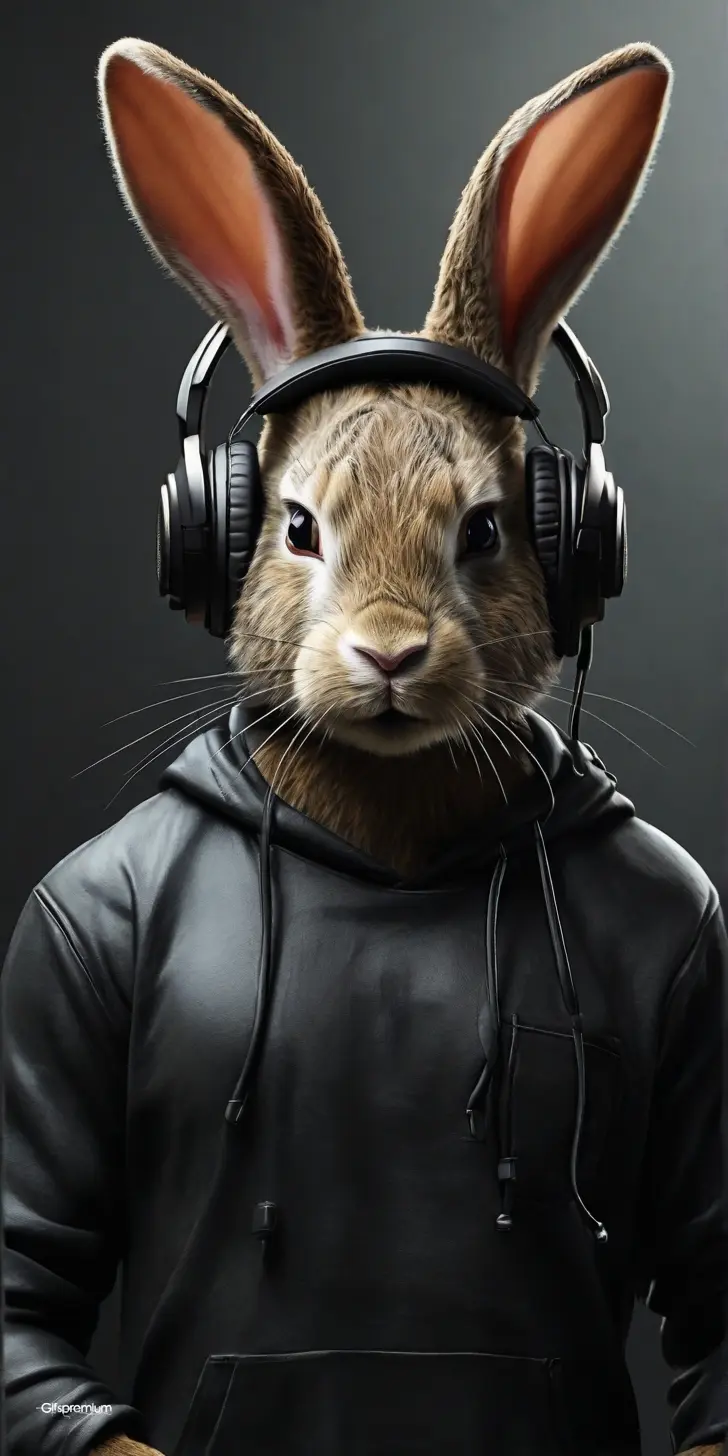 Rabbit sound 1 wallpaper phone 4K Gifspremium