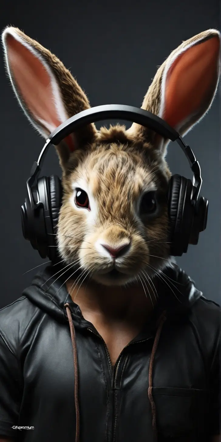 Rabbit sound 2 wallpaper phone 4K Gifspremium