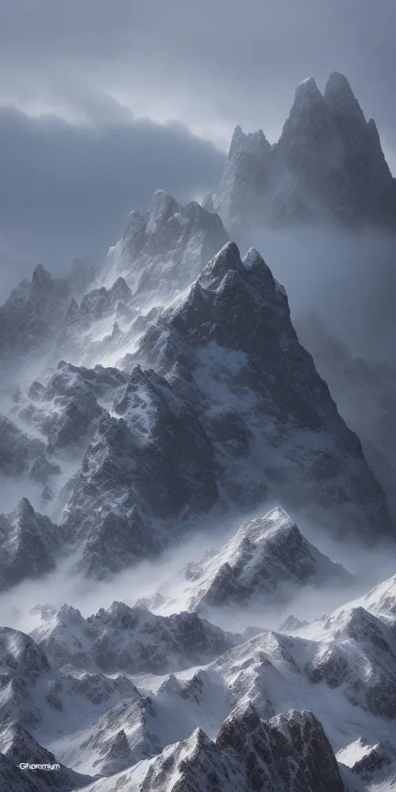 Snowy mountains2 wallpaper phone 4K Gifspremium