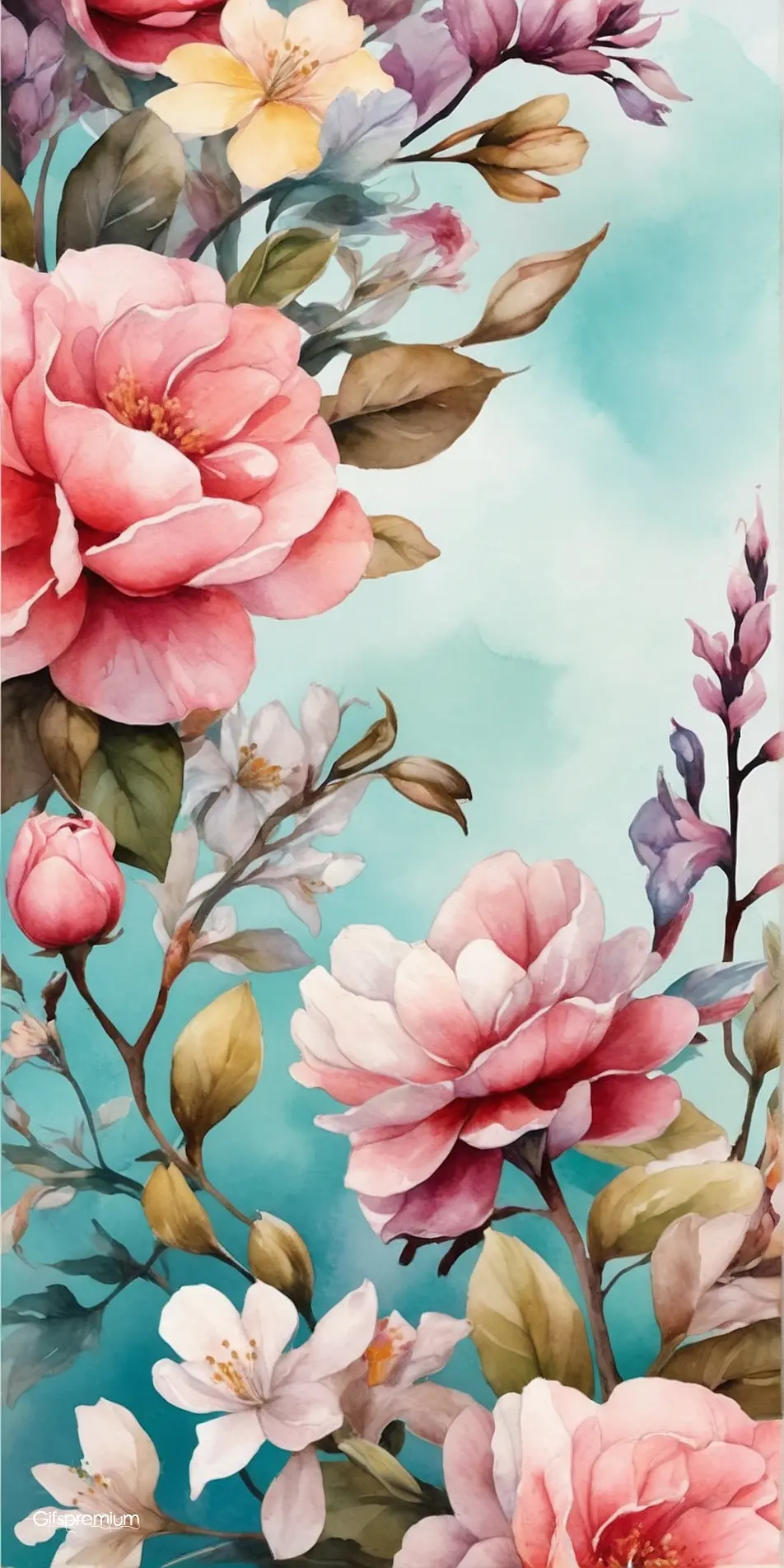 Sublimation design flowers 2 wallpaper phone 4K Gifspremium