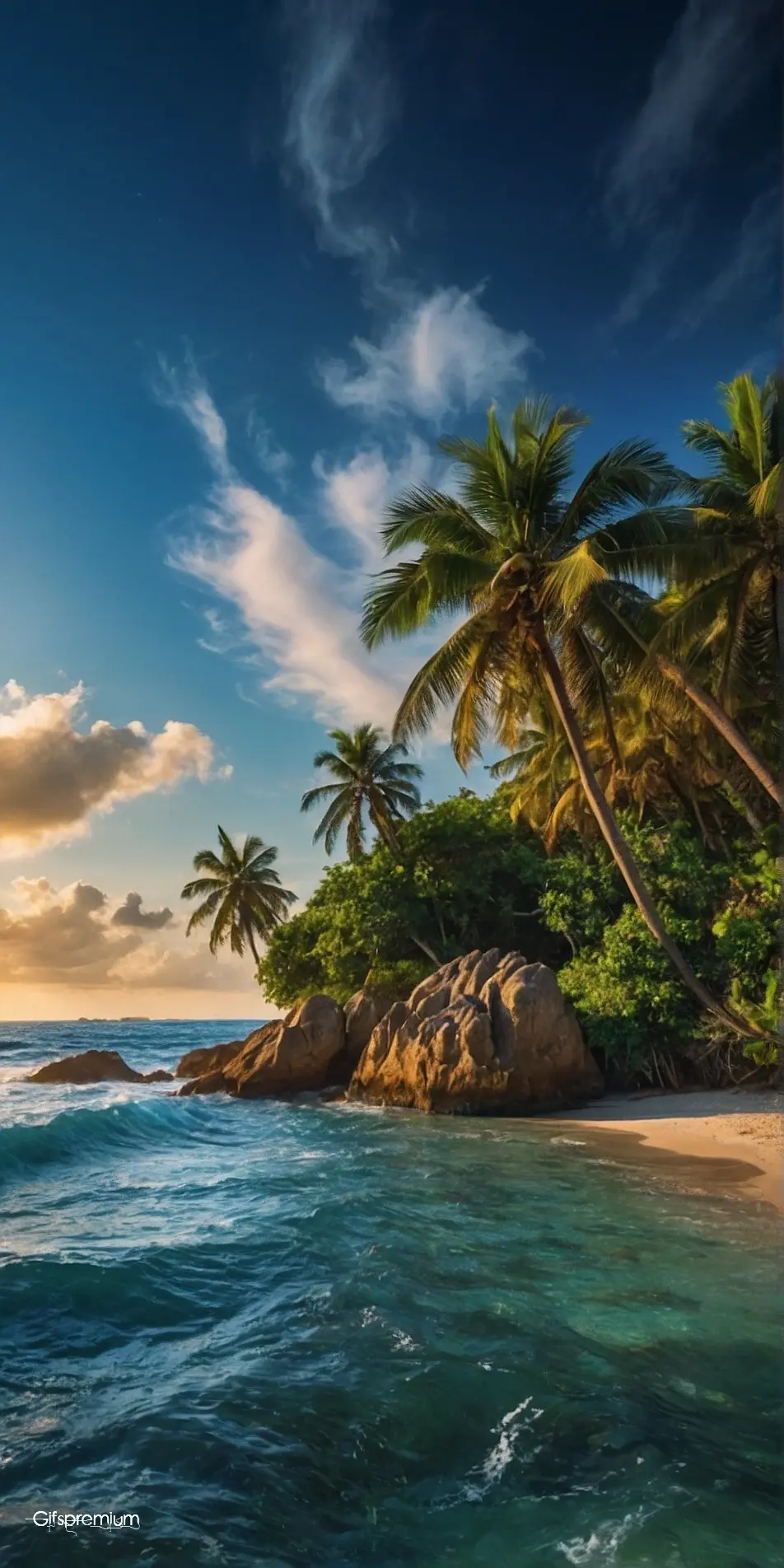 Tropical beach1 wallpaper phone 4K Gifspremium