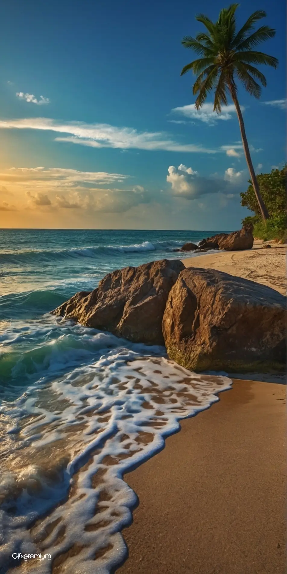 Tropical beach2 wallpaper phone 4K Gifspremium