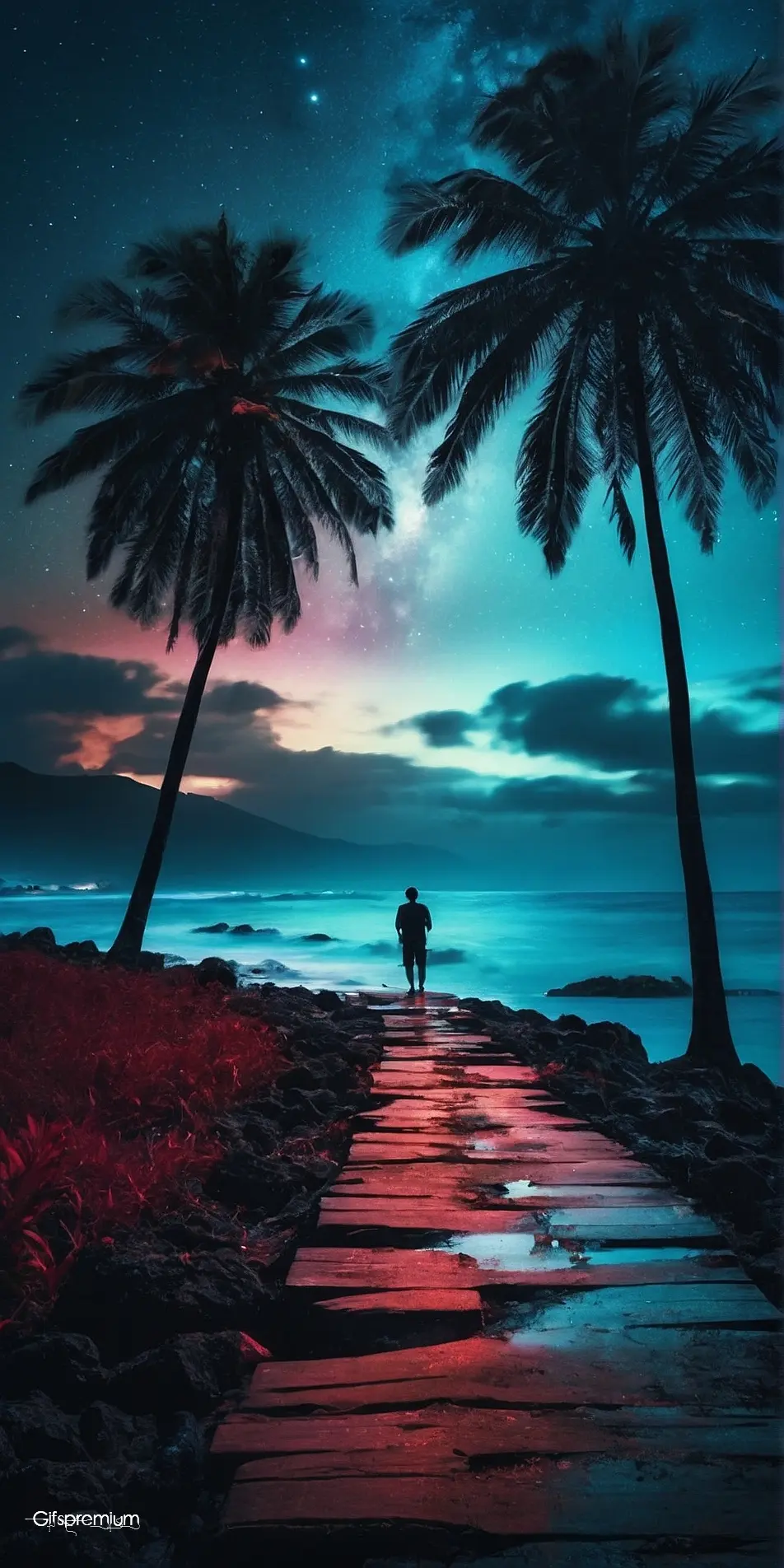 Tropical colors wallpaper phone 4K Gifspremium