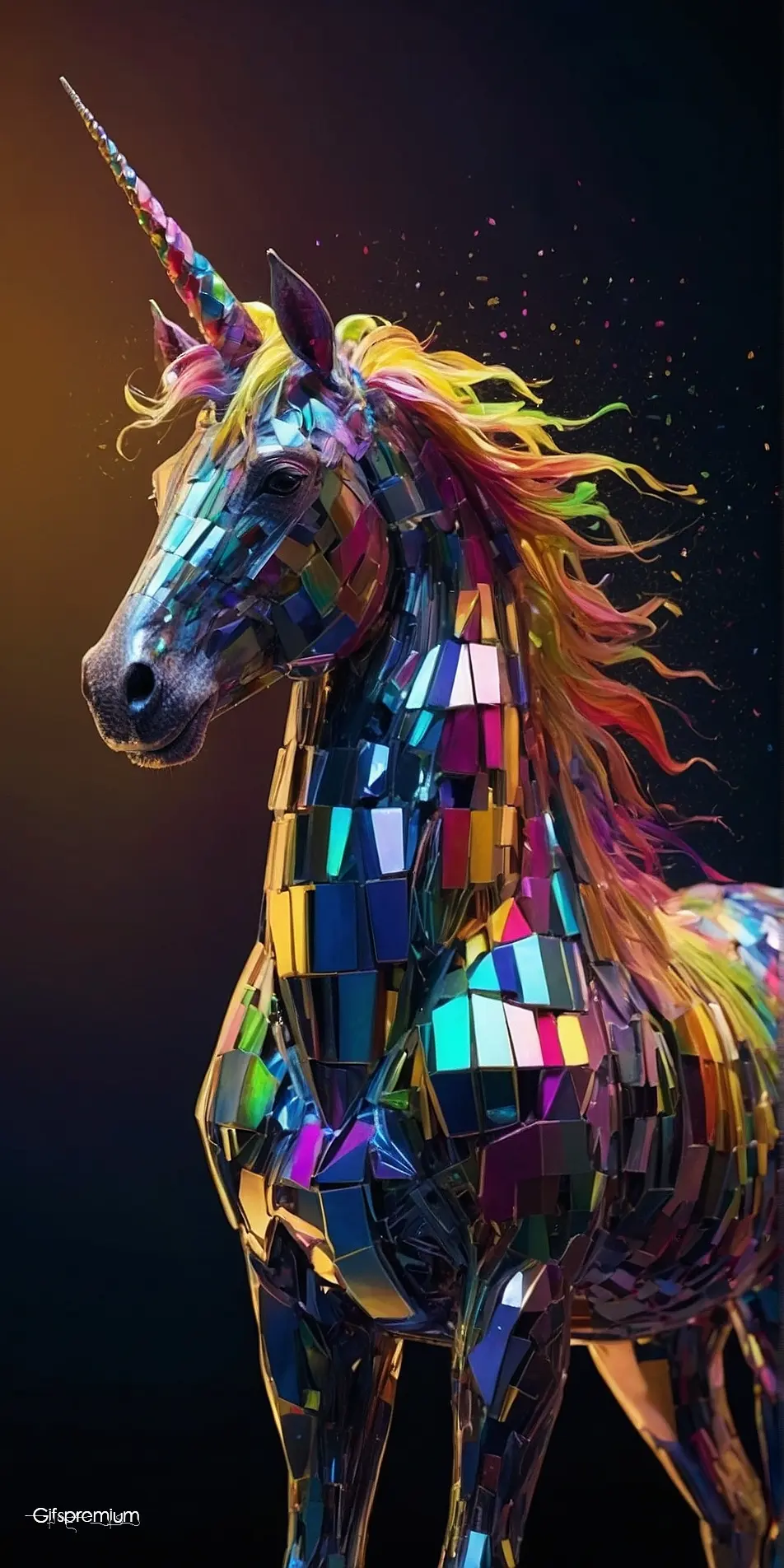 Unicorn disco wallpaper phone 4K Gifspremium