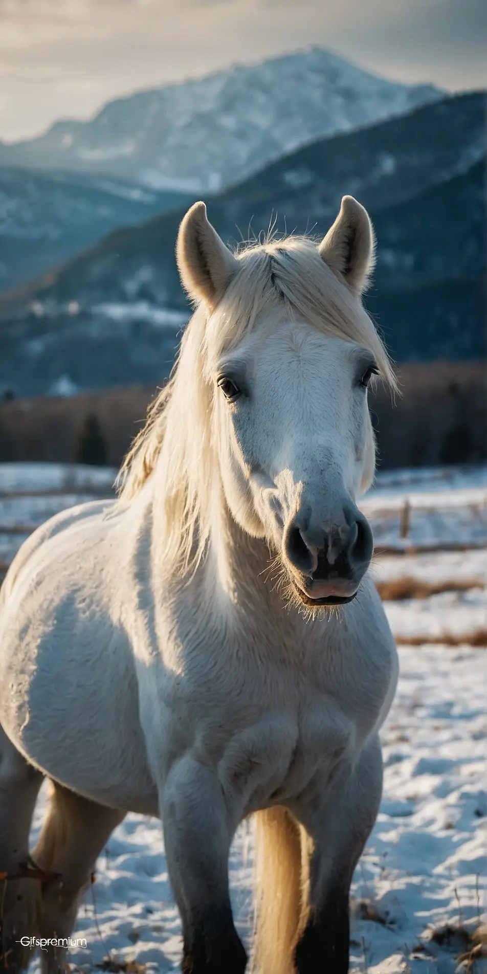 White horse mountain2 wallpaper phone 4K Gifspremium