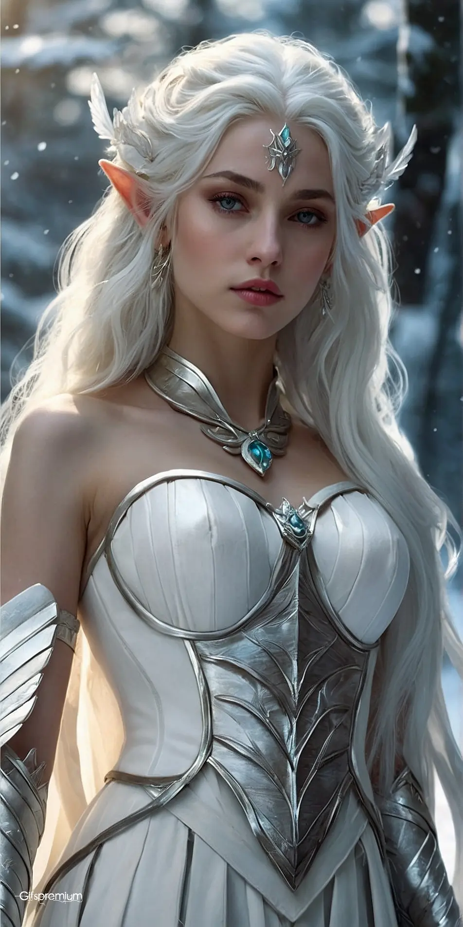 White woman elf wallpaper phone 4K Gifspremium