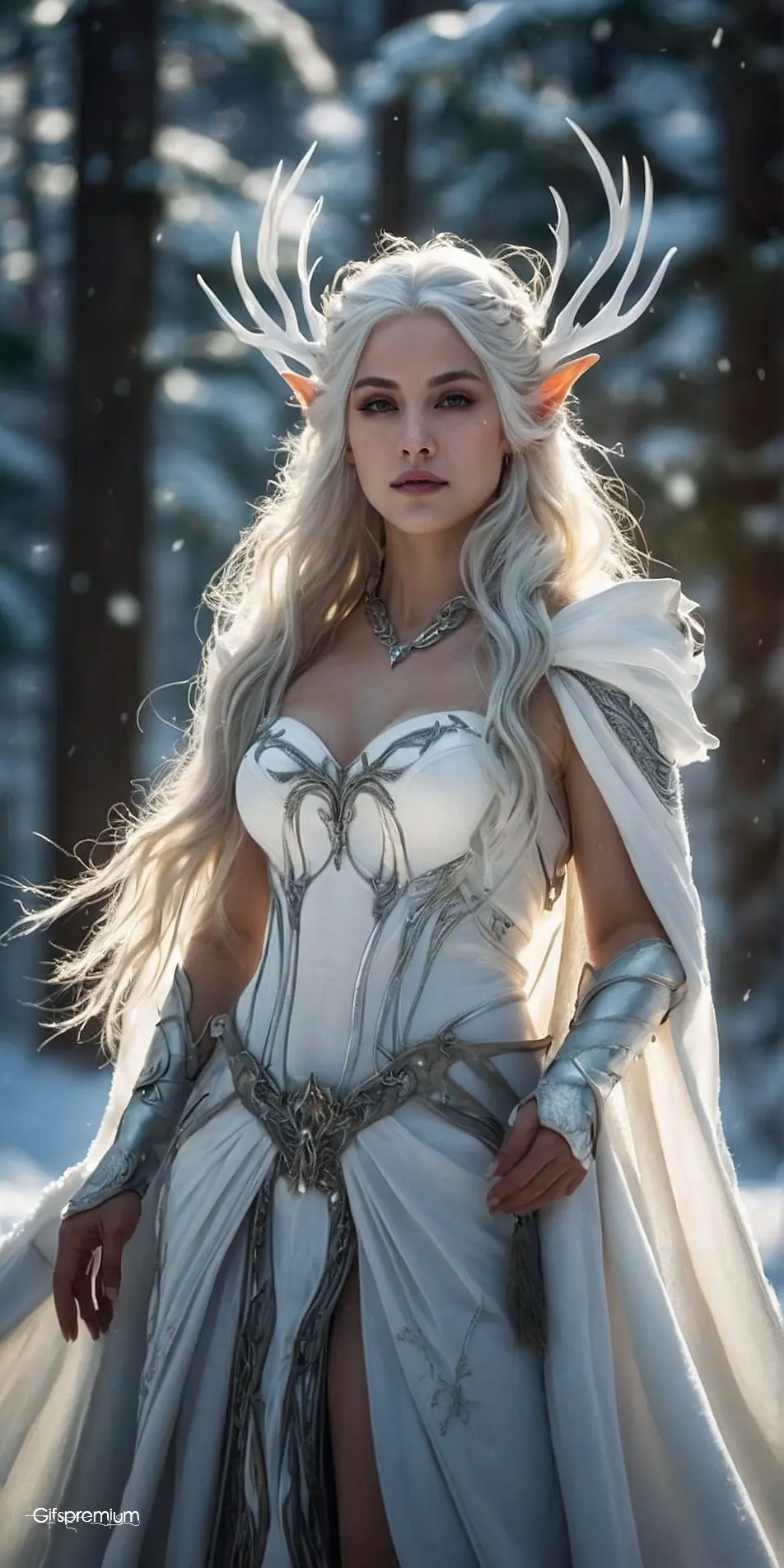 White woman elf2 wallpaper phone 4K Gifspremium