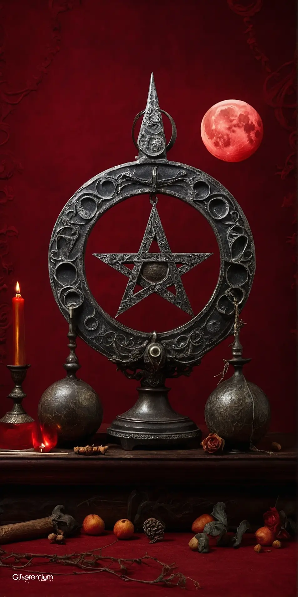 Witchery symbols2 wallpaper phone 4K Gifspremium