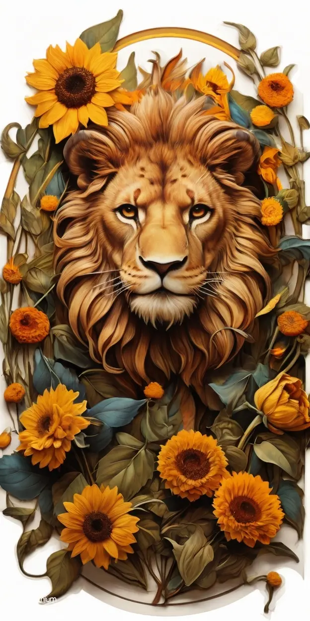 Zodiac lion 2 wallpaper phone 4K Gifspremium